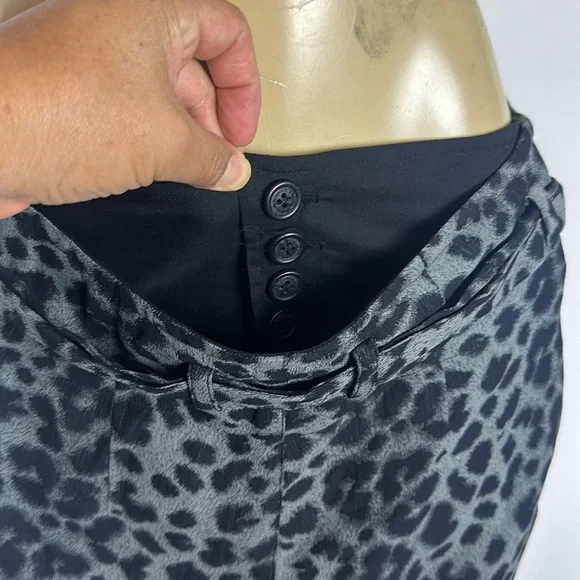 Vivienne Westwood 243208 Womens Tapered Pants Grey/Black Leopard Size 38